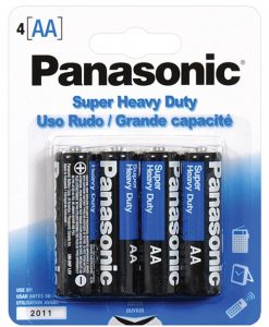 Panasonic Super Heavy Duty Battery AA - 4 Pack