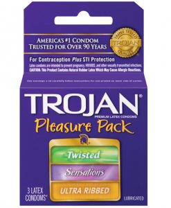 Trojan Pleasure Pack Condoms - Box of 3