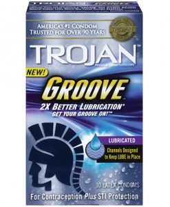 Trojan Groove Lubricated Condoms - Box of 10