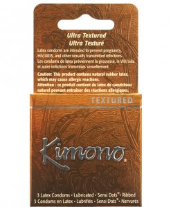 Kimono Textured Ribbed+Sensi Dots Condom - Box of 3