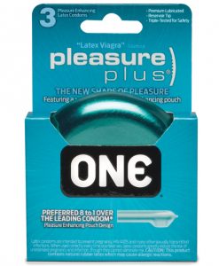 One Pleasure Plus Condoms - Box of 3