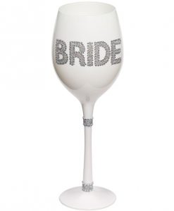 Bride Wine Glass  - White