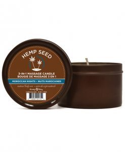 Earthly Body Suntouched Hemp Candle - 6.8 oz Round Tin Moroccan Nights