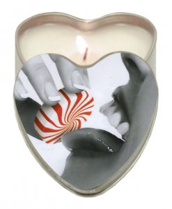 Earthly Body Suntouched Hemp Edible Candle - 4.7 oz Heart Tin Mint