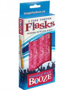 Smuggle Your Booze Tampon Box w/5 Tubes & 5 Wrappers