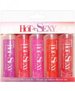 Hot & Sexy Warming Lubricant - 1 oz Bottle Asst. Flavors Pack of 5