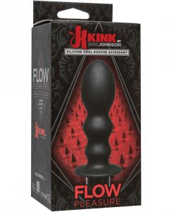 Kink Flow Silicone Anal Douche Accessory Pleasure - Black
