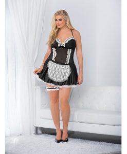 Sexy French Maid Dress Black/White 1X