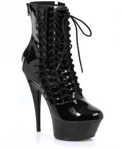 Ellie Shoes Milla 6" Heel Ankle Boots w/Inner Zipper Black Seven