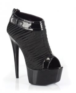 Ellie Shoes Somi 6" Pointed Steletto Heel w/2" Platform Black Eight