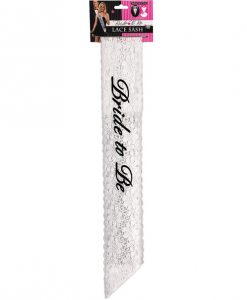 Bride to Be Lace Sash - White