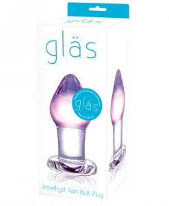 Glas Amethyst Rain Glass Butt Plug