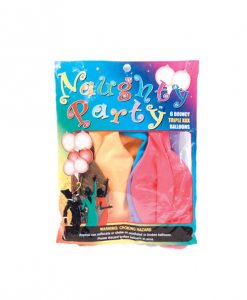 Naughty Party Boobie  Balloons - Asst. Colors Pack of 6