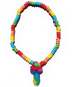 Rainbow Stretchy Cock Candy Necklace