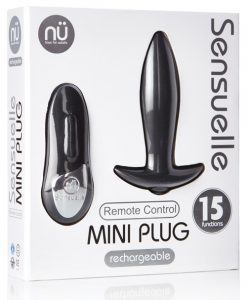 Sensuelle Remote Control Rechargeable Mini Plug - Black