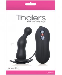 Tinglers Vibrating Butt Plug #3 - Black