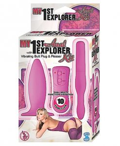 My 1st Anal Explorer Kit Vibrating Butt Plug and Please - Pink