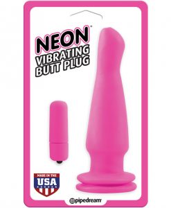 Neon Luv Touch Vibrating Butt Plug - Pink