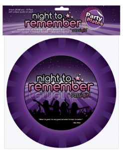 Night to Remember 9" Paper Plates - Pack of 8 by sassigirl