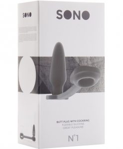 Shots Sono Butt Plug w/Cockring #1 - Grey
