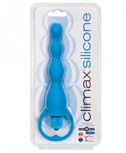 Climax Silicone Vibrating Bum Beads - Blue