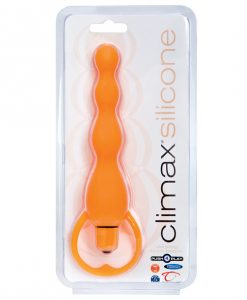 Climax Silicone Vibrating Bum Beads - Orange