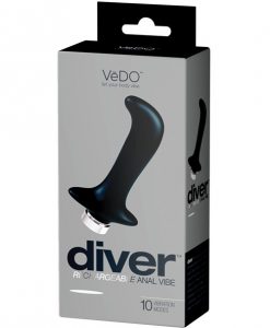VeDO Diver Rechargeable Prostate Vibe - Just Black