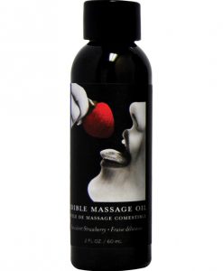 Earthly Body Edible Massage Oil - 2 oz Strawberry
