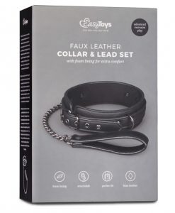 Easy Toys Fetish Collar w/Leash - Black
