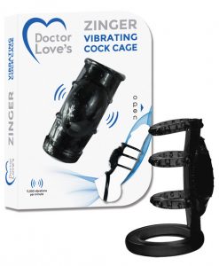 Doctor Love's Vibrating Cock Cage - Black