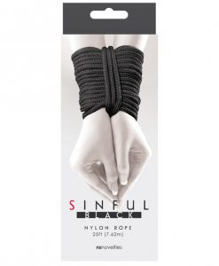 Sinful 25' Nylon Rope - Black