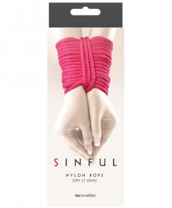 Sinful 25' Nylon Rope - Pink
