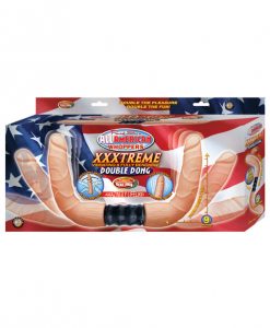 All American Whoppers XXXtreme Vibrating & Bendable Double Dong - Flesh