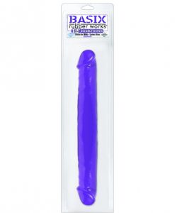 Basix Rubber Works 12" Jelly Double Dong - Purple