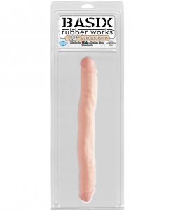 Basix Rubber Works 12" Double Dong - Flesh