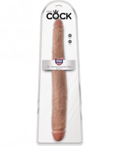 King Cock 16" Tapered Double Dildo - Tan