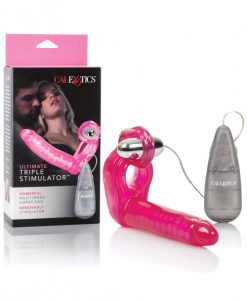 The Ultimate Triple Stimulator Flexible Dong w/Cock Ring