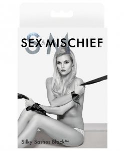 Sex & Mischief Silky Sash Restraints - Black